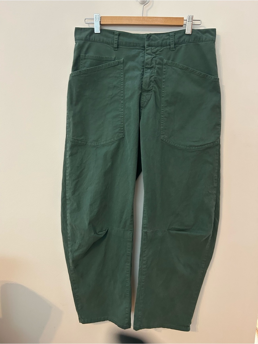 Nili Lotan Forest Green Shon Barrel Pants Size 6